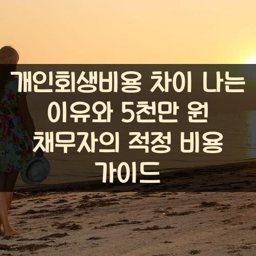 개인회생비용 차이 나는 이유와 5천만 원 채무자의 적정 비용 가이드