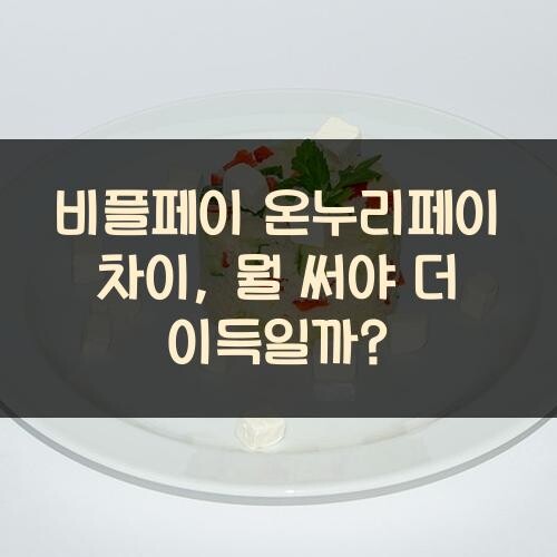 비플페이 온누리페이 차이, 뭘 써야 더 이득일까?