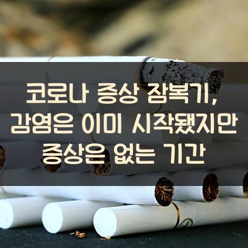 코로나 증상 잠복기, 감염은 이미 시작됐지만 증상은 없는 기간