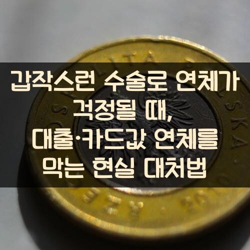 갑작스런 수술로 연체가 걱정될 때, 대출·카드값 연체를 막는 현실 대처법
