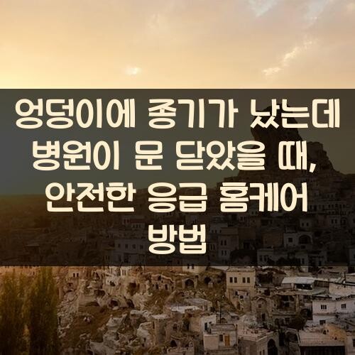 엉덩이에 종기가 났는데 병원이 문 닫았을 때, 안전한 응급 홈케어 방법