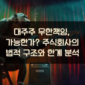 대주주 무한책임, 가능한가? 주식회사의 법적 구조와 한계 분석