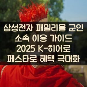 삼성전자 패밀리몰 군인 소속 이용 가이드: 2025 K-히어로 페스타로 혜택 극대화