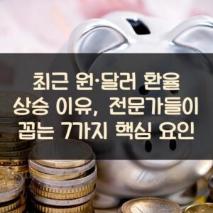 최근 원·달러 환율 상승 이유, 전문가들이 꼽는 7가지 핵심 요인
