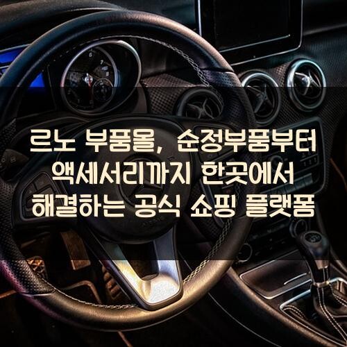 르노 부품몰, 순정부품부터 액세서리까지 한곳에서 해결하는 공식 쇼핑 플랫폼