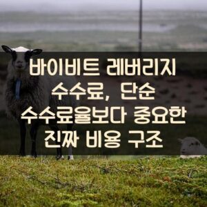 바이비트 레버리지 수수료, 단순 수수료율보다 중요한 진짜 비용 구조
