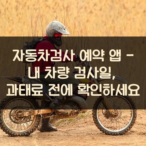 자동차검사 예약 앱 - 내 차량 검사일, 과태료 전에 확인하세요