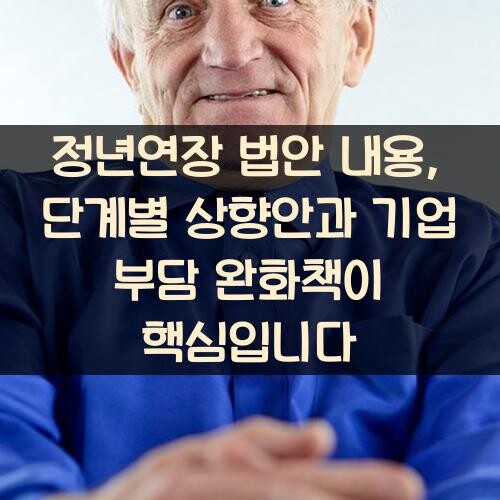 정년연장 법안 내용, 단계별 상향안과 기업 부담 완화책이 핵심입니다