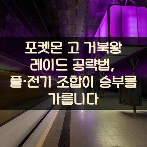 포켓몬 고 거북왕 레이드 공략법, 풀·전기 조합이 승부를 가릅니다