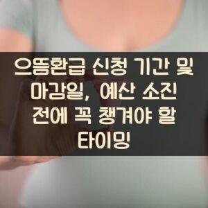 으뜸환급 신청 기간 및 마감일, 예산 소진 전에 꼭 챙겨야 할 타이밍 으뜸환급 신청 기간 및 마감일, 예산 소진 전에 꼭 챙겨야 할 타이밍