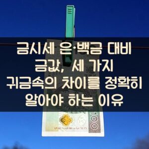 금시세 은·백금 대비 금값, 세 가지 귀금속의 차이를 정확히 알아야 하는 이유