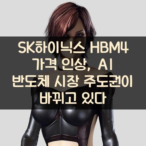 SK하이닉스 HBM4 가격 인상, AI 반도체 시장 주도권이 바뀌고 있다