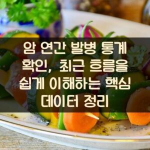 암 연간 발병 통계 확인, 최근 흐름을 쉽게 이해하는 핵심 데이터 정리