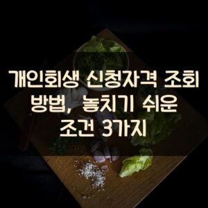 개인회생 신청자격 조회 방법, 놓치기 쉬운 조건 3가지 개인회생 신청자격 조회 방법, 놓치기 쉬운 조건 3가지