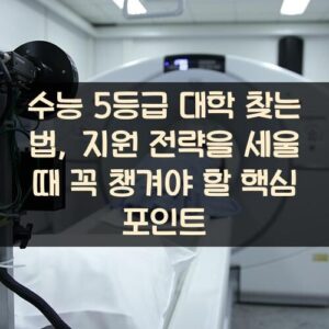 수능 5등급 대학 찾는 법, 지원 전략을 세울 때 꼭 챙겨야 할 핵심 포인트