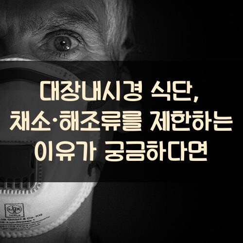 대장내시경 식단, 채소·해조류를 제한하는 이유가 궁금하다면