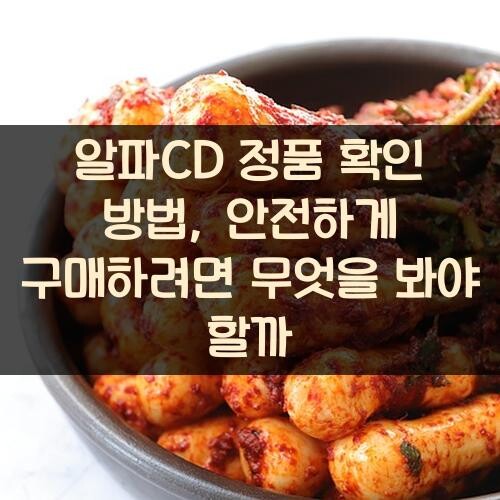 알파CD 정품 확인 방법, 안전하게 구매하려면 무엇을 봐야 할까