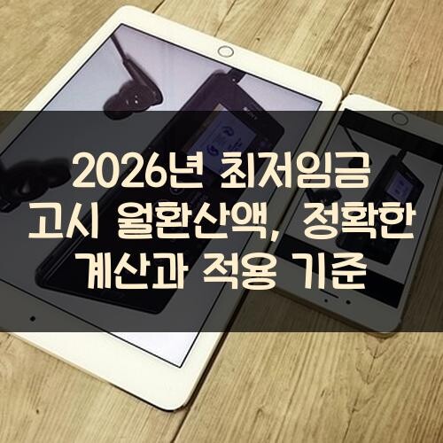 2026년 최저임금 고시 월환산액, 정확한 계산과 적용 기준