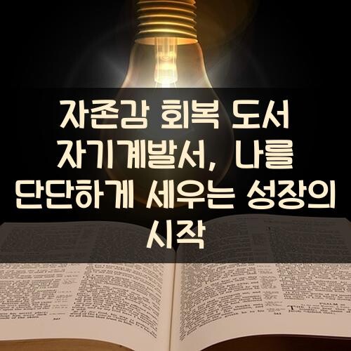 자존감 회복 도서 자기계발서, 나를 단단하게 세우는 성장의 시작