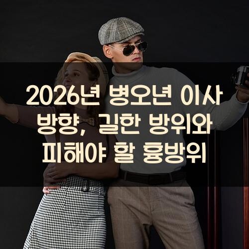 2026년 병오년 이사 방향, 길한 방위와 피해야 할 흉방위