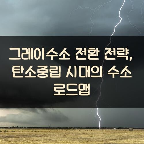 그레이수소 전환 전략, 탄소중립 시대의 수소 로드맵