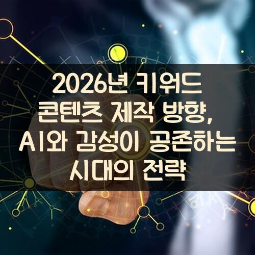 2026년 키워드 콘텐츠 제작 방향, AI와 감성이 공존하는 시대의 전략