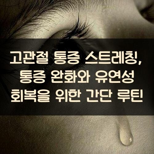 고관절 통증 스트레칭, 통증 완화와 유연성 회복을 위한 간단 루틴