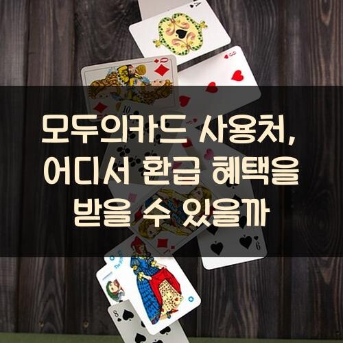 모두의카드 사용처, 어디서 환급 혜택을 받을 수 있을까